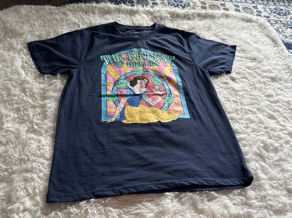 Disney Snow White 'The Kindest Of Them All' Graphic T-Shirt Navy Blue